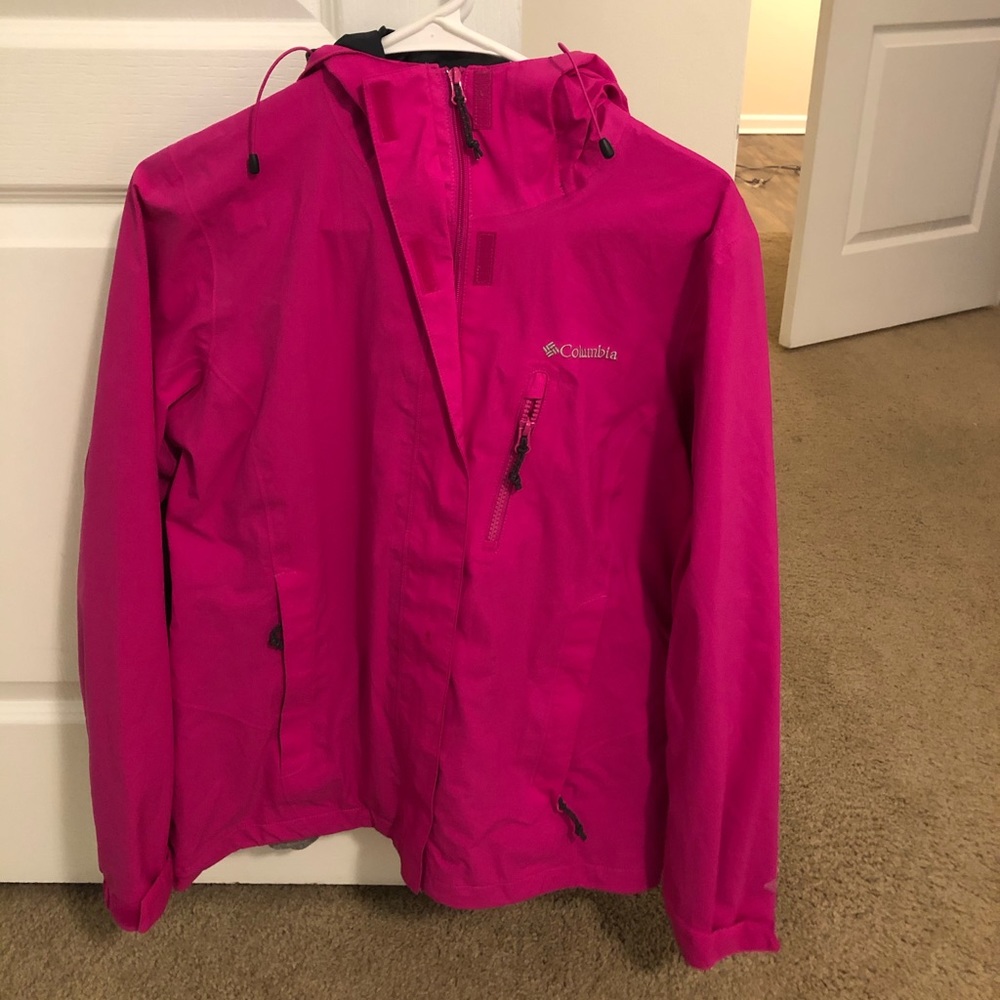 Columbia pink rain coat